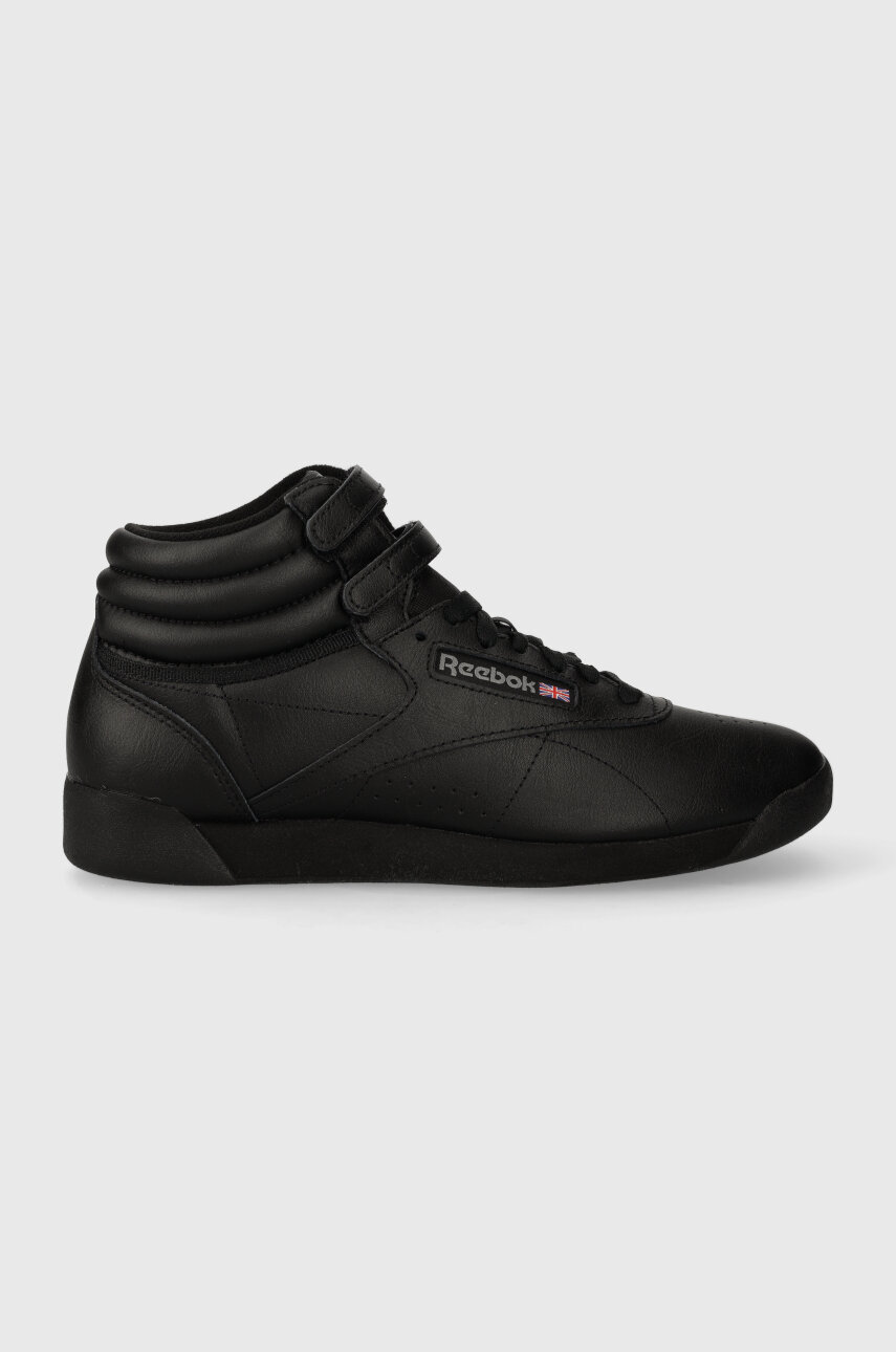 reebok classic leather sneakers in black leather