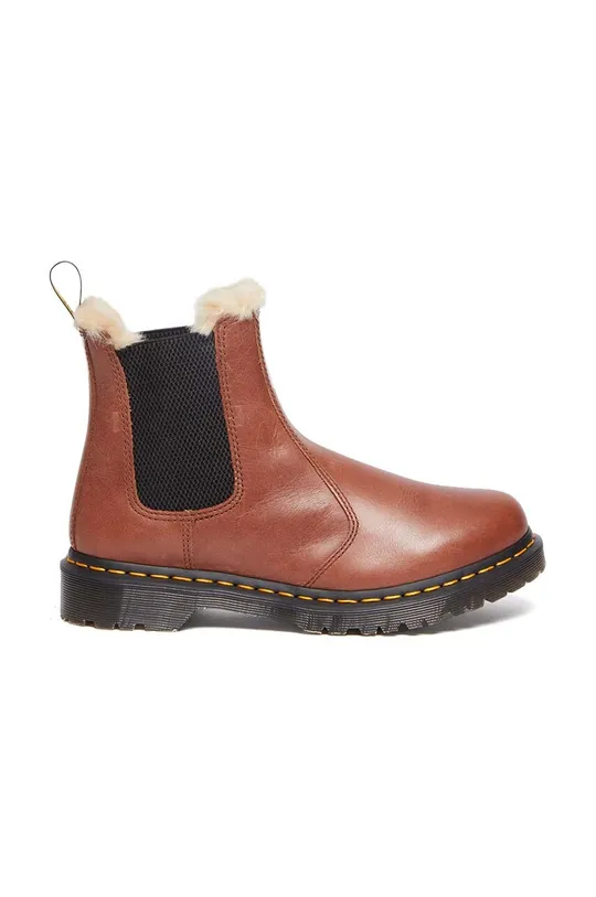 brown Dr. Martens leather chelsea boots 2976 Leonore Women’s
