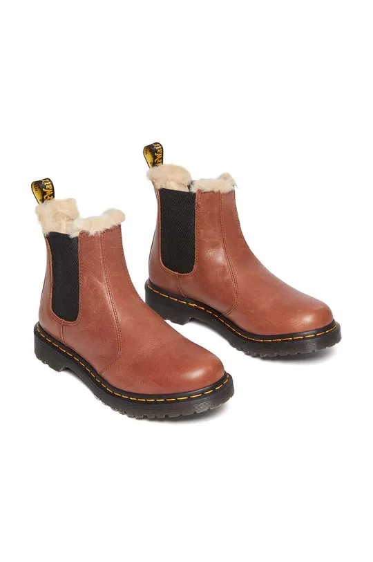 Usnjeni chelsea Dr. Martens 2976 Leonore rjava