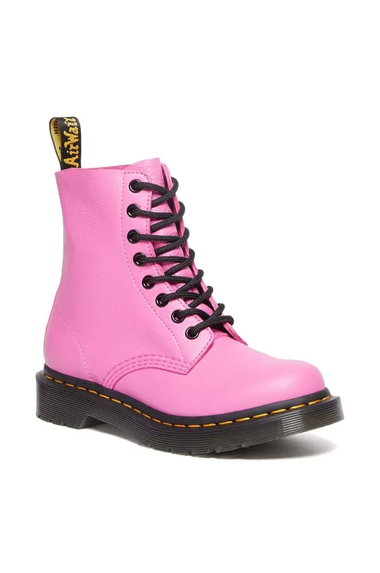Dr. Martens leather biker boots 1460 Pascal pink