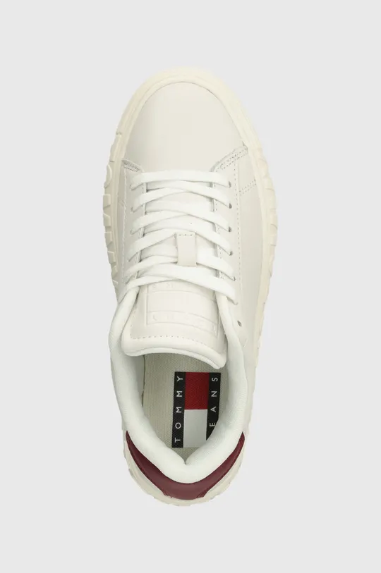 biały Tommy Jeans sneakersy skórzane TJW NEW CUPSOLE LEATH LC