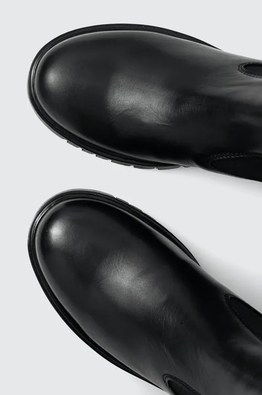 μαύρο Δερμάτινες μπότες τσέλσι Tommy Jeans TJW LONG CHELSEA BOOT