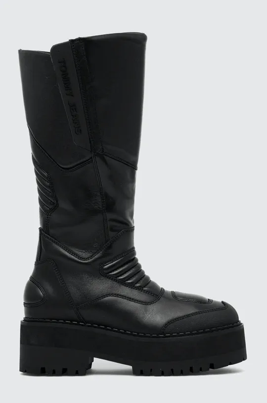 μαύρο Μπότες Tommy Jeans TJW LONG SHAFT BIKER BOOT Γυναικεία