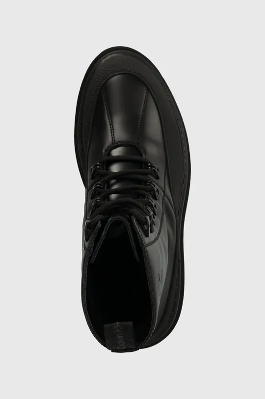 чорний Шкіряні черевики Calvin Klein Jeans FLATFORM LACE UP BOOT LTH