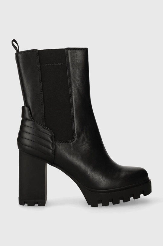 чорний Черевики Calvin Klein Jeans PLATFORM CHELSEA BOOT LTH WN Жіночий