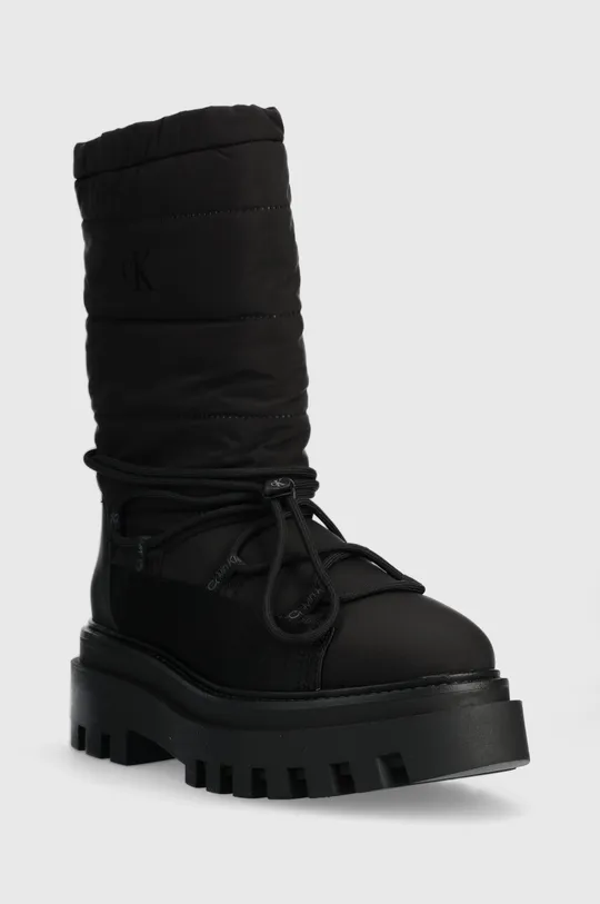Snehule Calvin Klein Jeans FLATFORM SNOW BOOT NYLON WN čierna