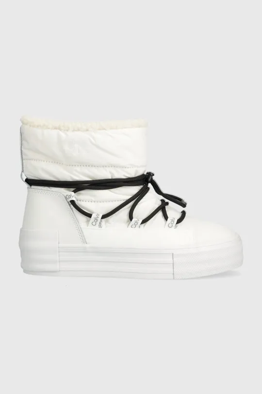 biały Calvin Klein Jeans śniegowce BOLD VULC FLATF SNOW BOOT WN Damski