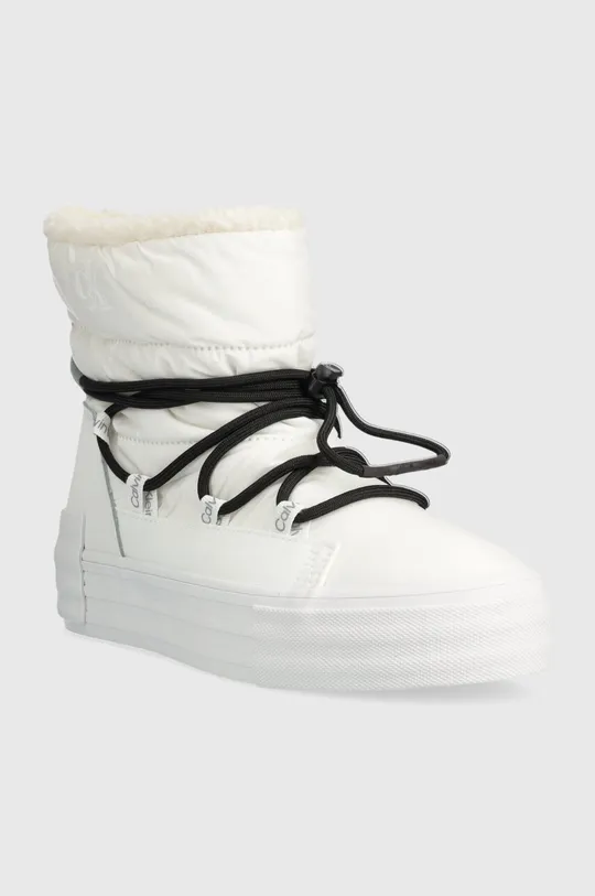 Μπότες χιονιού Calvin Klein Jeans BOLD VULC FLATF SNOW BOOT WN λευκό