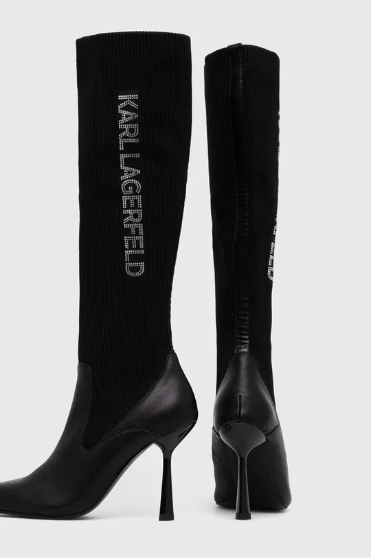 Μπότες Karl Lagerfeld PANDARA II  Πάνω μέρος: Υφαντικό υλικό, Φυσικό δέρμα Εσωτερικό: Υφαντικό υλικό, Φυσικό δέρμα Σόλα: Συνθετικό ύφασμα
