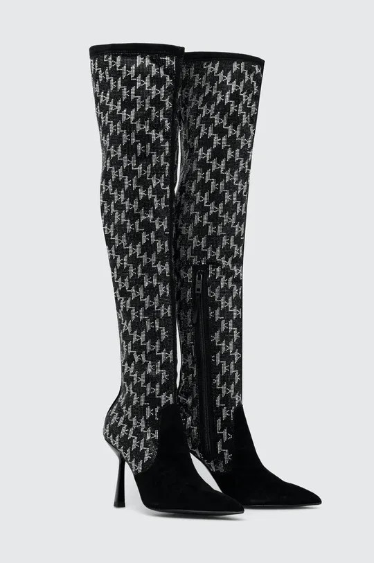 Vysoké čižmy Karl Lagerfeld PANDARA II čierna