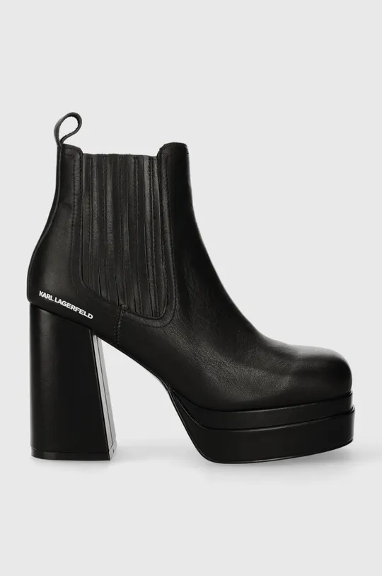 μαύρο Δερμάτινες μπότες τσέλσι Karl Lagerfeld STRADA Γυναικεία