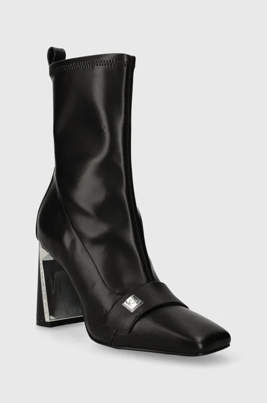 Δερμάτινες μπότες Karl Lagerfeld MASQUE μαύρο