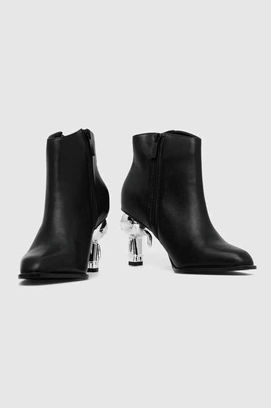 Кожаные полусапожки Karl Lagerfeld IKON HEEL чёрный