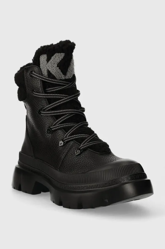 Usnjeni čevlji Karl Lagerfeld TREKKA MAX KC črna
