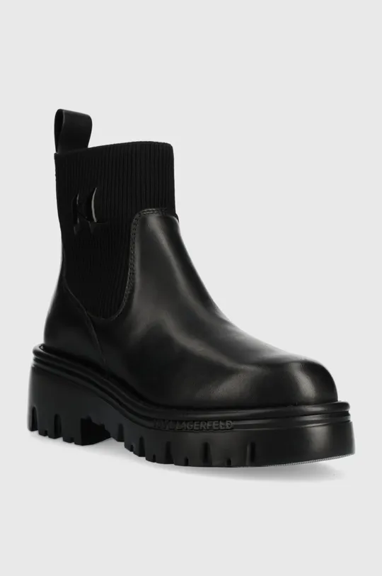 Δερμάτινες μπότες τσέλσι Karl Lagerfeld KOMBAT KC μαύρο