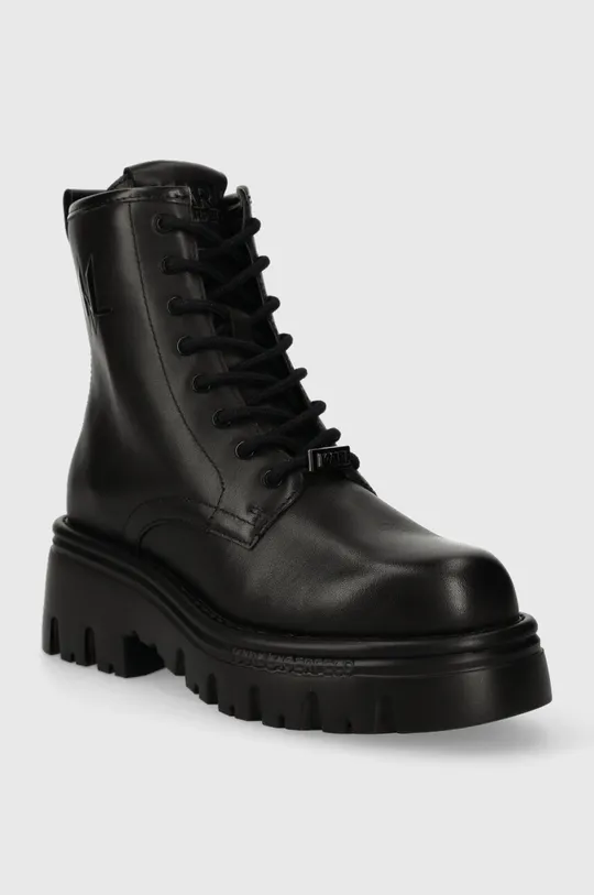 Δερμάτινες μπότες Karl Lagerfeld KOMBAT KC μαύρο