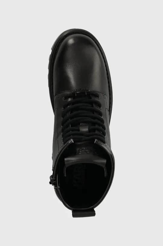 μαύρο Δερμάτινες μπότες Karl Lagerfeld KOMBAT KC