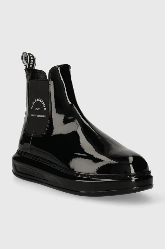 Kožené členkové topánky Karl Lagerfeld KAPRI KC čierna