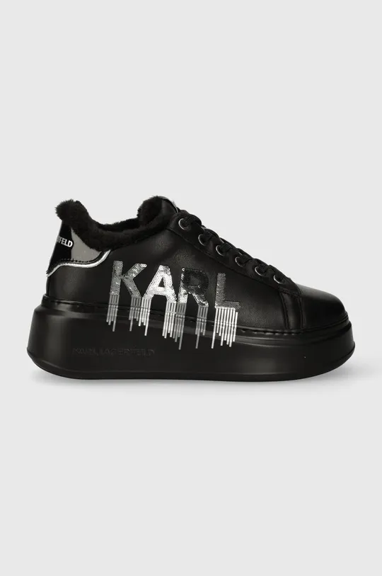 μαύρο Δερμάτινα αθλητικά παπούτσια Karl Lagerfeld ANAKAPRI KC Γυναικεία