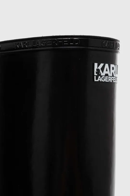 nero Karl Lagerfeld stivali di gomma KALOSH NFT