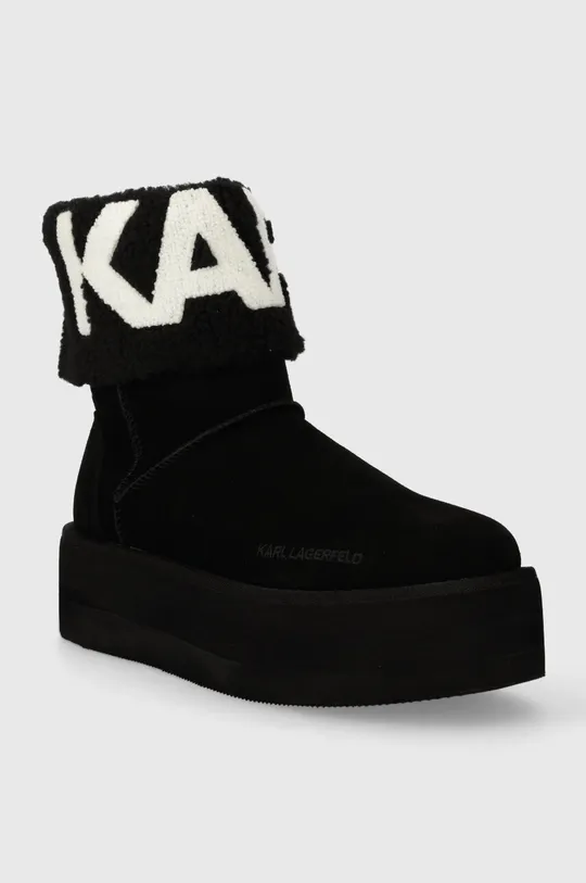 Μπότες χιονιού σουέτ Karl Lagerfeld THERMO μαύρο