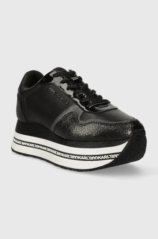 Кожаные кроссовки Karl Lagerfeld VELOCITA MAX чёрный