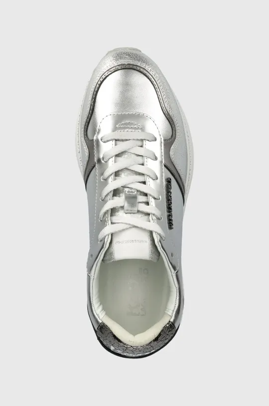 argento Karl Lagerfeld sneakers in pelle VELOCITA MAX