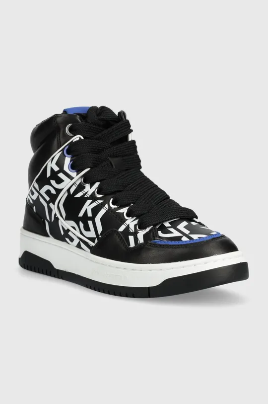 Δερμάτινα αθλητικά παπούτσια Karl Lagerfeld Jeans KREW μαύρο