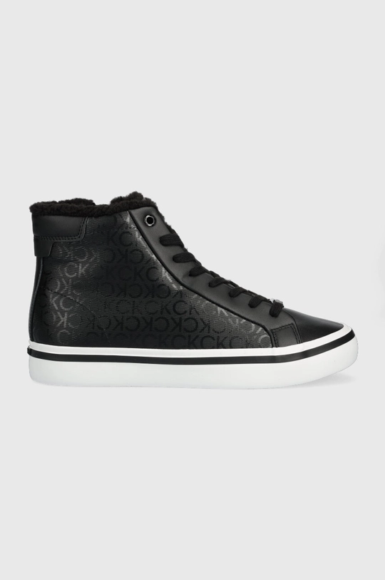 czarny Calvin Klein trampki VULC HIGH TOP - EPI MONO WL Damski