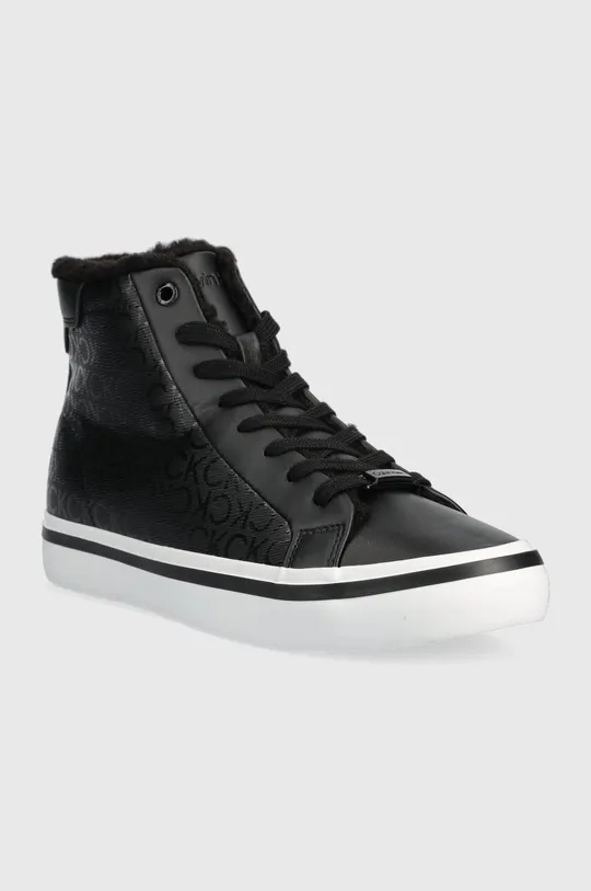 Πάνινα παπούτσια Calvin Klein VULC HIGH TOP - EPI MONO WL μαύρο