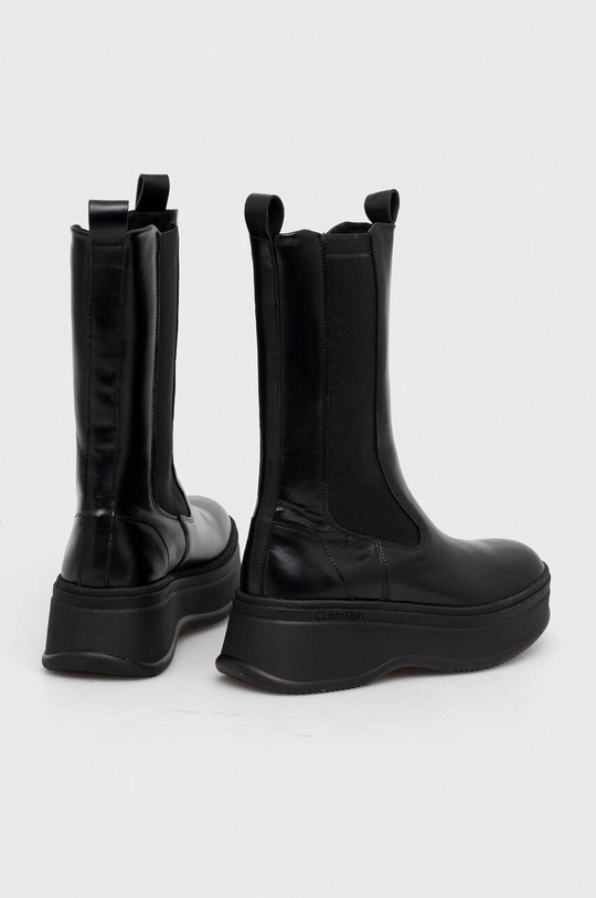 Usnjeni chelsea Calvin Klein PITCHED CHELSEA BOOT Zunanjost: Tekstilni material, Naravno usnje Notranjost: Tekstilni material, Naravno usnje Podplat: Sintetični material