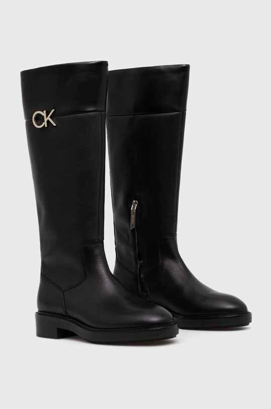 calvin-klein-csizma-rubber-sole-knee-boot-w-hw-fekete-n-i-lapos-talp