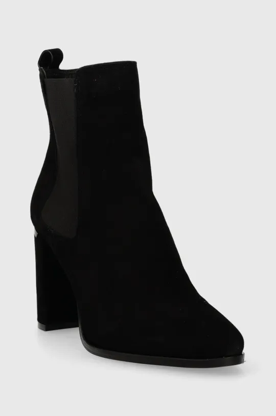 Замшеві черевики Calvin Klein CUP HEEL CHELSEA BOOT 80-SUE чорний