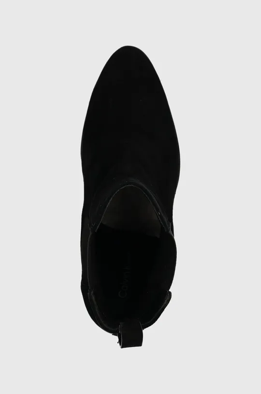čierna Semišové topánky Calvin Klein CUP HEEL CHELSEA BOOT 80-SUE