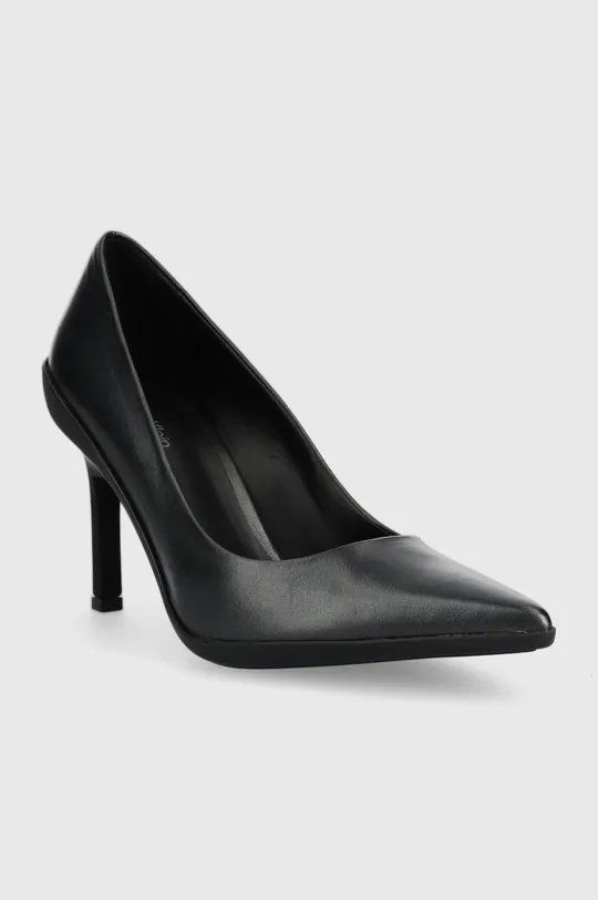 Шкіряні туфлі Calvin Klein WRAP STIL CLASSIC PUMP 90-PEARL чорний