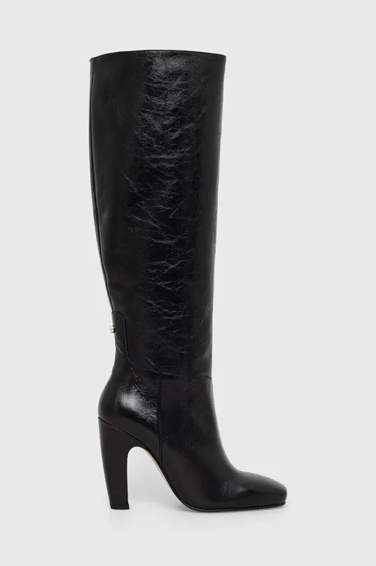 črna Usnjeni elegantni škornji BOSS Aleya Ženski