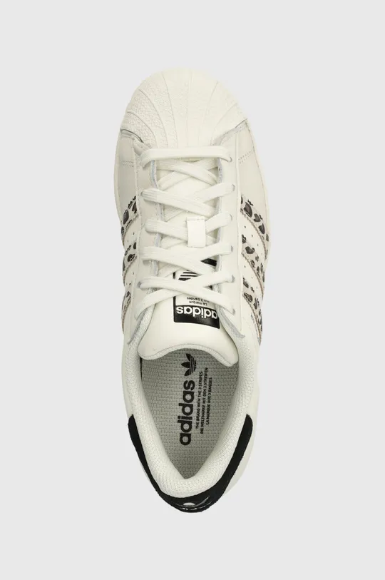 μπεζ Δερμάτινα αθλητικά παπούτσια adidas Originals Superstar