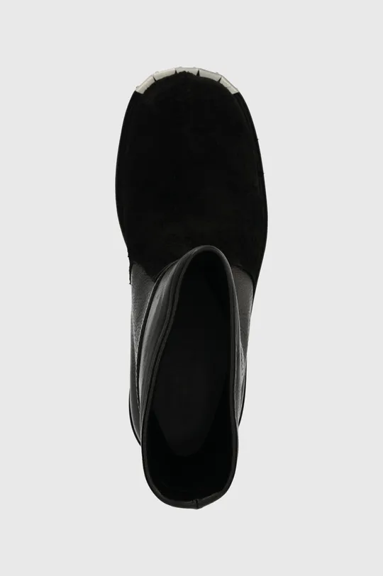 černá Kožené kotníkové boty MM6 Maison Margiela Ankle Boot