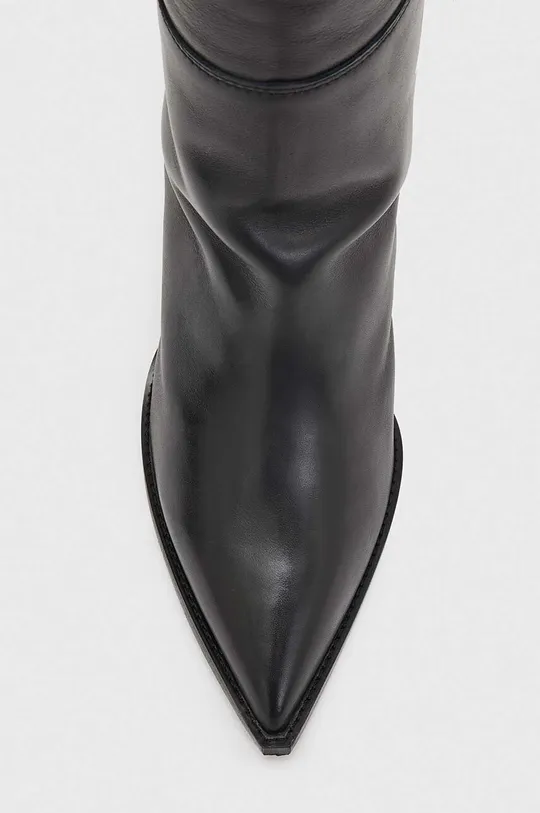 črna Usnjeni elegantni škornji AllSaints Reina