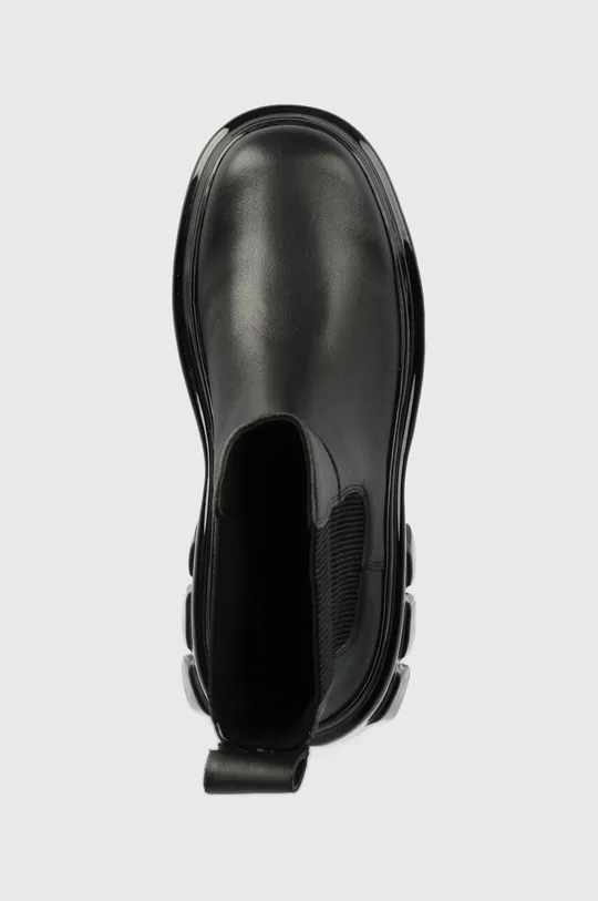 μαύρο Δερμάτινες μπότες τσέλσι Stine Goya Zurick, 1961 Chelsea Hybrid Space Wedge Boot