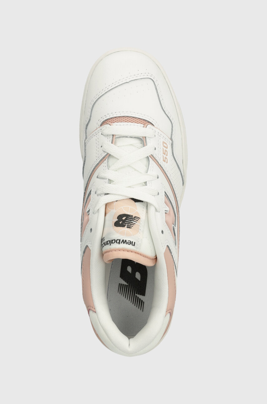 white New Balance leather sneakers 550