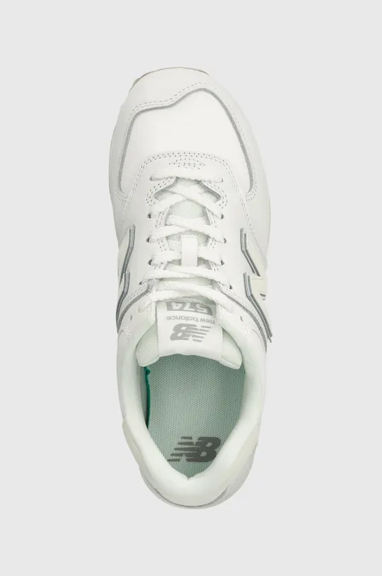 white New Balance leather sneakers 574