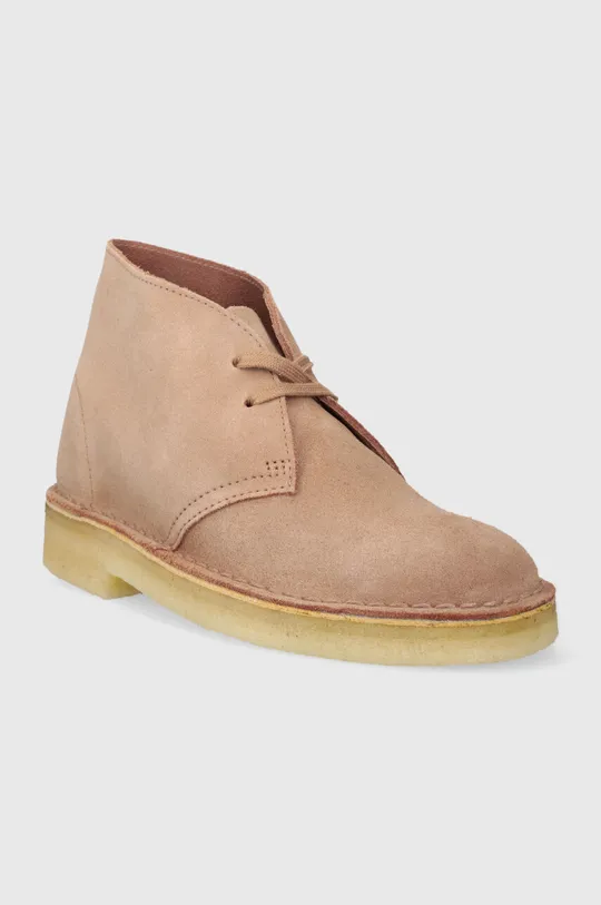 Clarks Originals pantofi de piele întoarsă Desert Boot bej