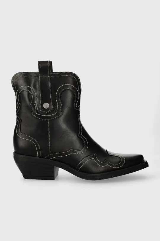 μαύρο Δερμάτινες καουμπόικες μπότες Steve Madden Waynoa Γυναικεία