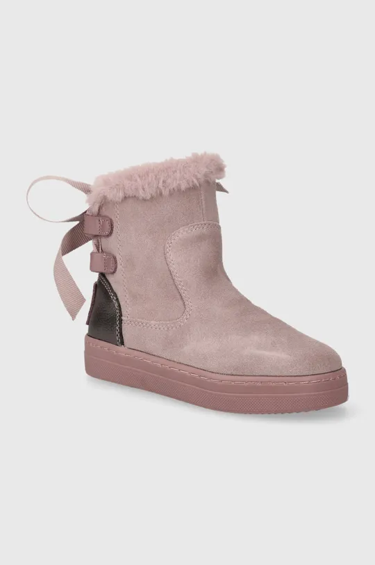 Дитячі замшеві зимові черевики Garvalin рожевий