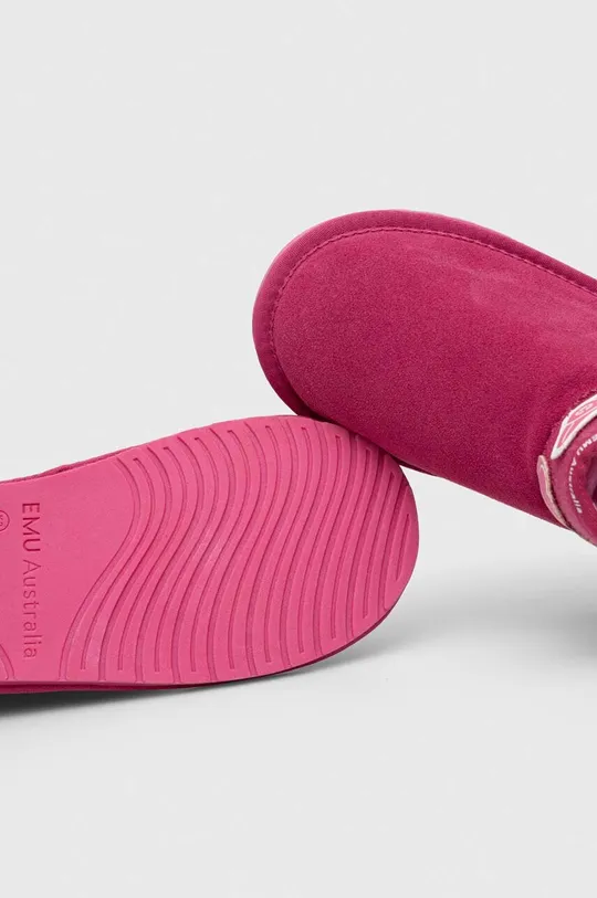 ροζ Παιδικές χειμερινές μπότες σουέτ Emu Australia x Barbie, Wallaby Mini Play