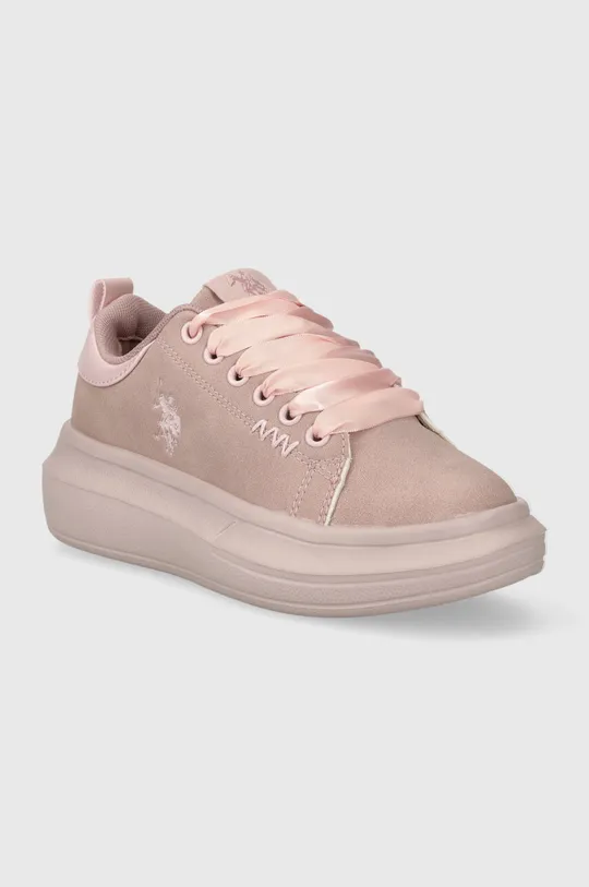 Παιδικά αθλητικά παπούτσια U.S. Polo Assn. ροζ