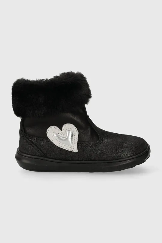 чёрный Детские замшевые зимние ботинки Primigi Для девочек