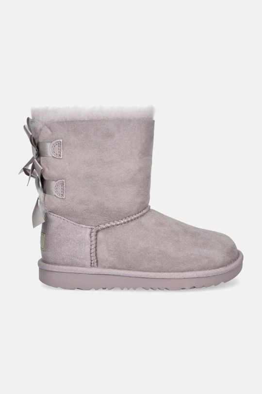 Μπότες χιονιού σουέτ για παιδιά UGG K BAILEY BOW II 1017394K γκρί AW24