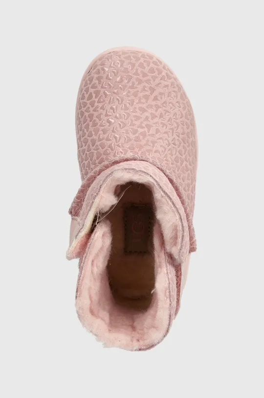 roza Dječje kožne cipele za snijeg UGG T KEELANEL HEARTS
